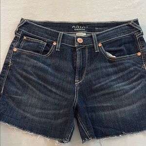Ariat Boyfriend Jean Shorts with Frayed Hem